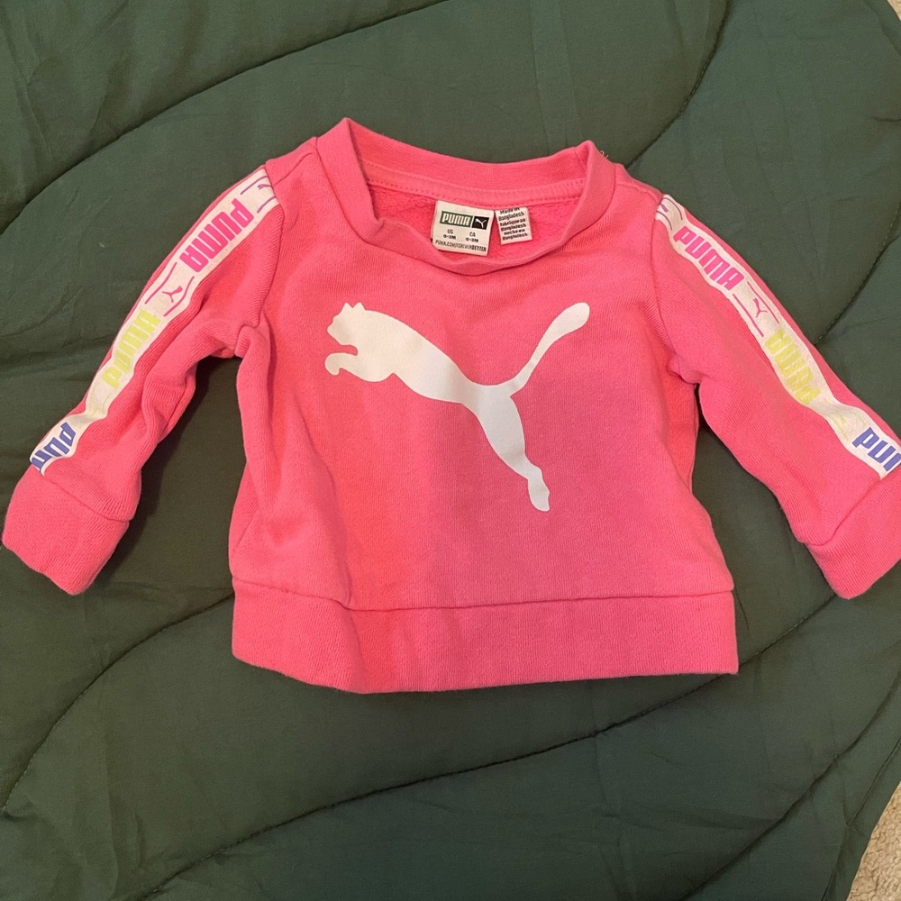 Puma sweatshirt size 0-3 months pink